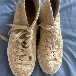 DIEMME Loria Tweed Footwear Sneakers Beige Platform Size
